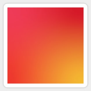 Warm Red Orange and Yellow Gradient Sticker